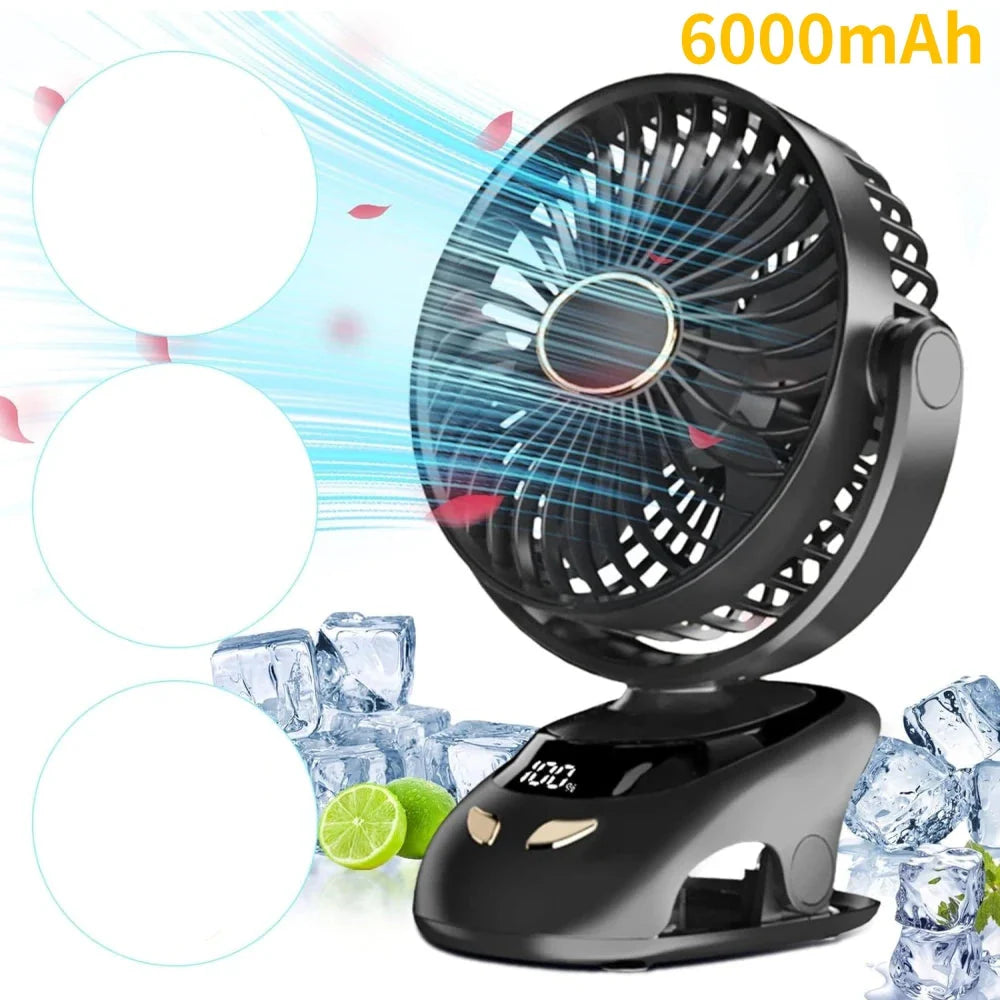 NNEOBA Small Desk Clip-On Fan Portable