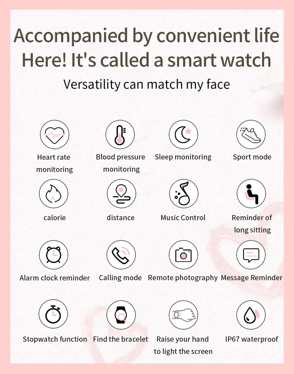Womens Smart Watch with BT Call